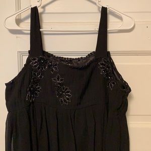 Black beaded dressy top.